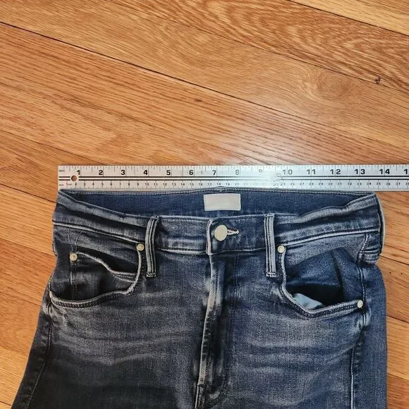 Mother The Dazzler Hoover Straight Leg High Waist Jeans, Sz 26 - Picture 8 of 9